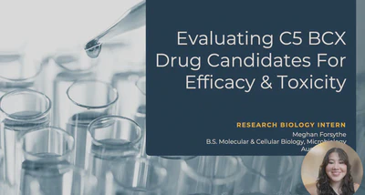 Title slide – Evaluating C5 BCX Drug Candidates For Efficacy & Toxicity.